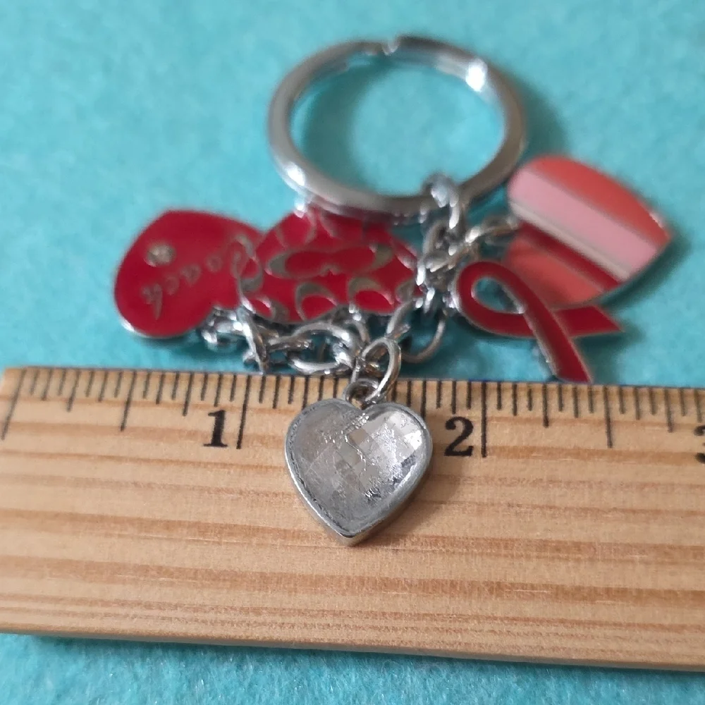 Coach Multi-Heart Red Keychain - Picture 7 of 13